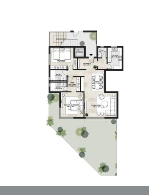 دور أرضي بجاردن 2 غرف للبيع في Garden Lakes 6 أكتوبر — صورة 1