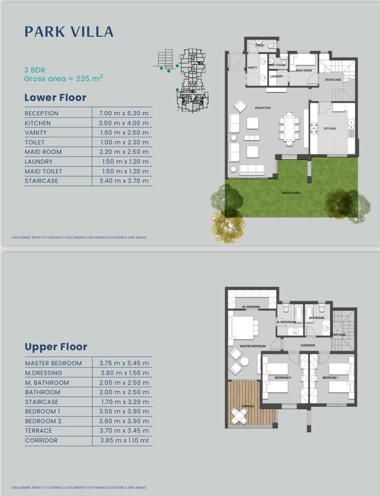 Park Villa 3 غرف للبيع في MOUNTAIN VIEW ICITY OCTOBER 6 أكتوبر — صورة 1